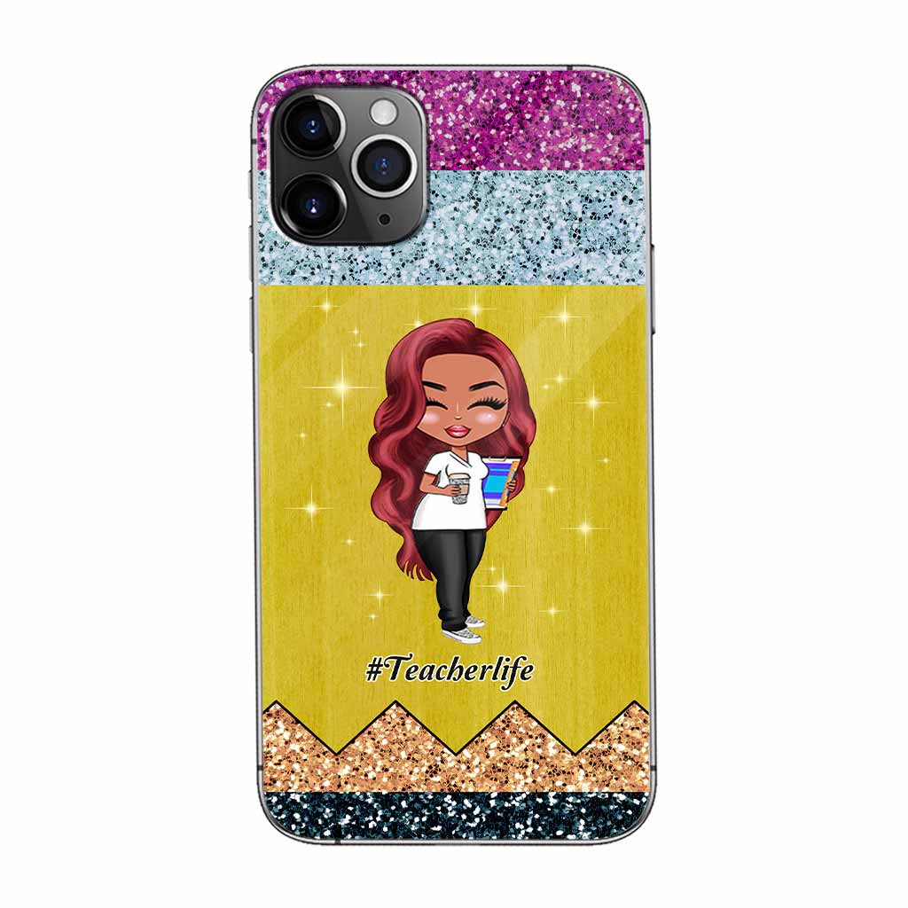 Teaching Is A Work of Heart - Personalized Teacher Phone Case With 3D Pattern Print