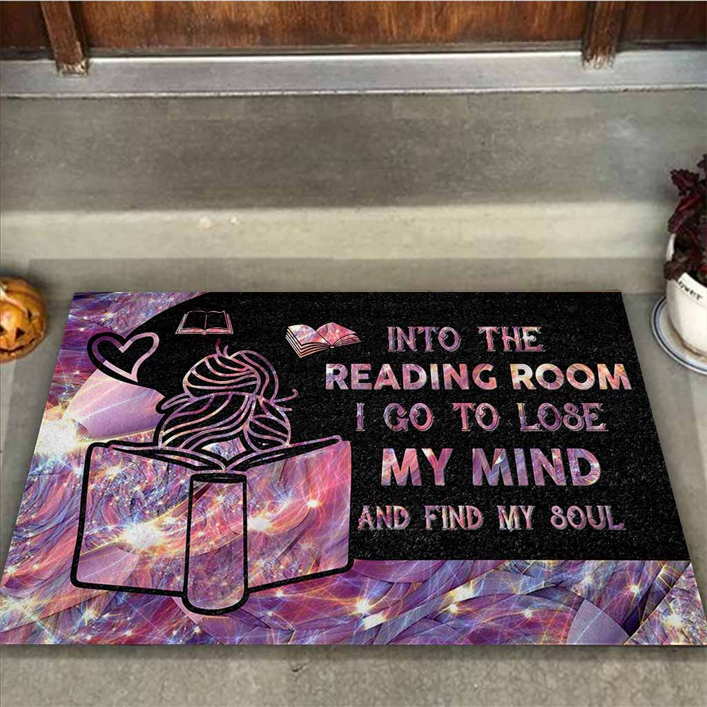 Into The Reading Room I Go - Book Doormat