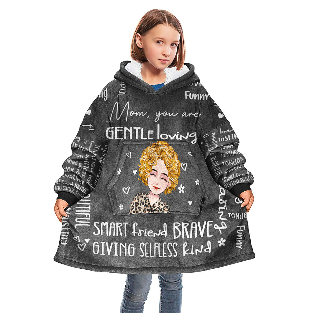 Mom You Are Beautiful - Personalized Mother's Day Mother Blanket Hoodie