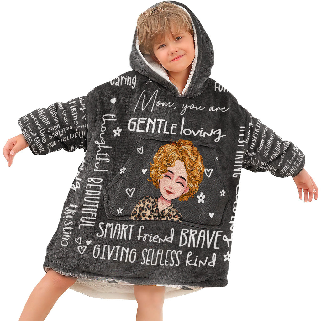 Mom You Are Beautiful - Personalized Mother's Day Mother Blanket Hoodie