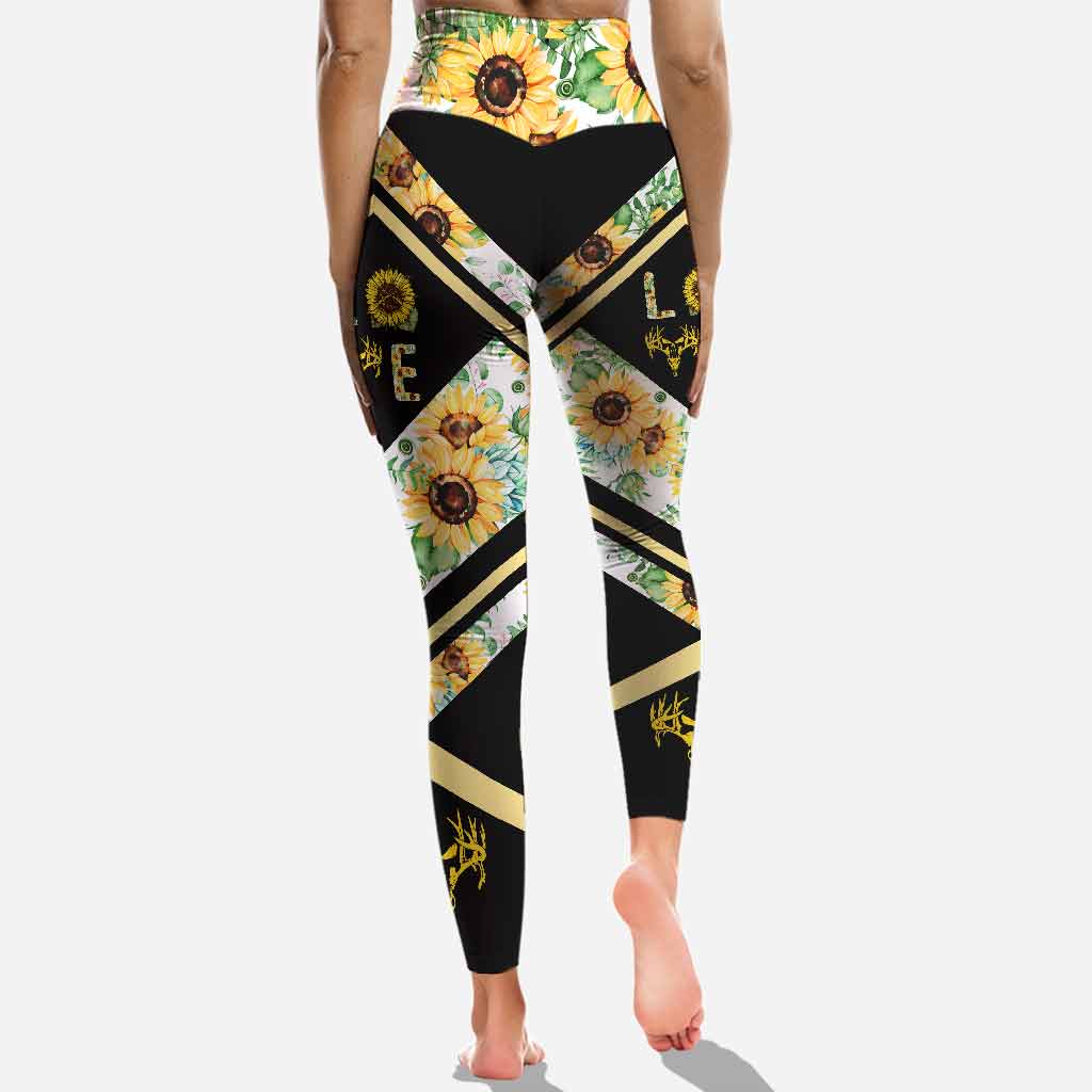 Country Girl - Personalized Hunting Cross Tank Top and Leggings