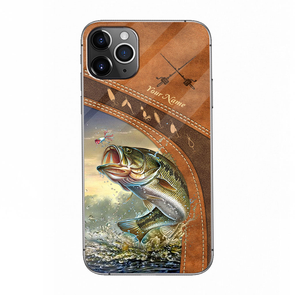 Passionnés de pêche - Étui de téléphone personnalisé avec motif cuir