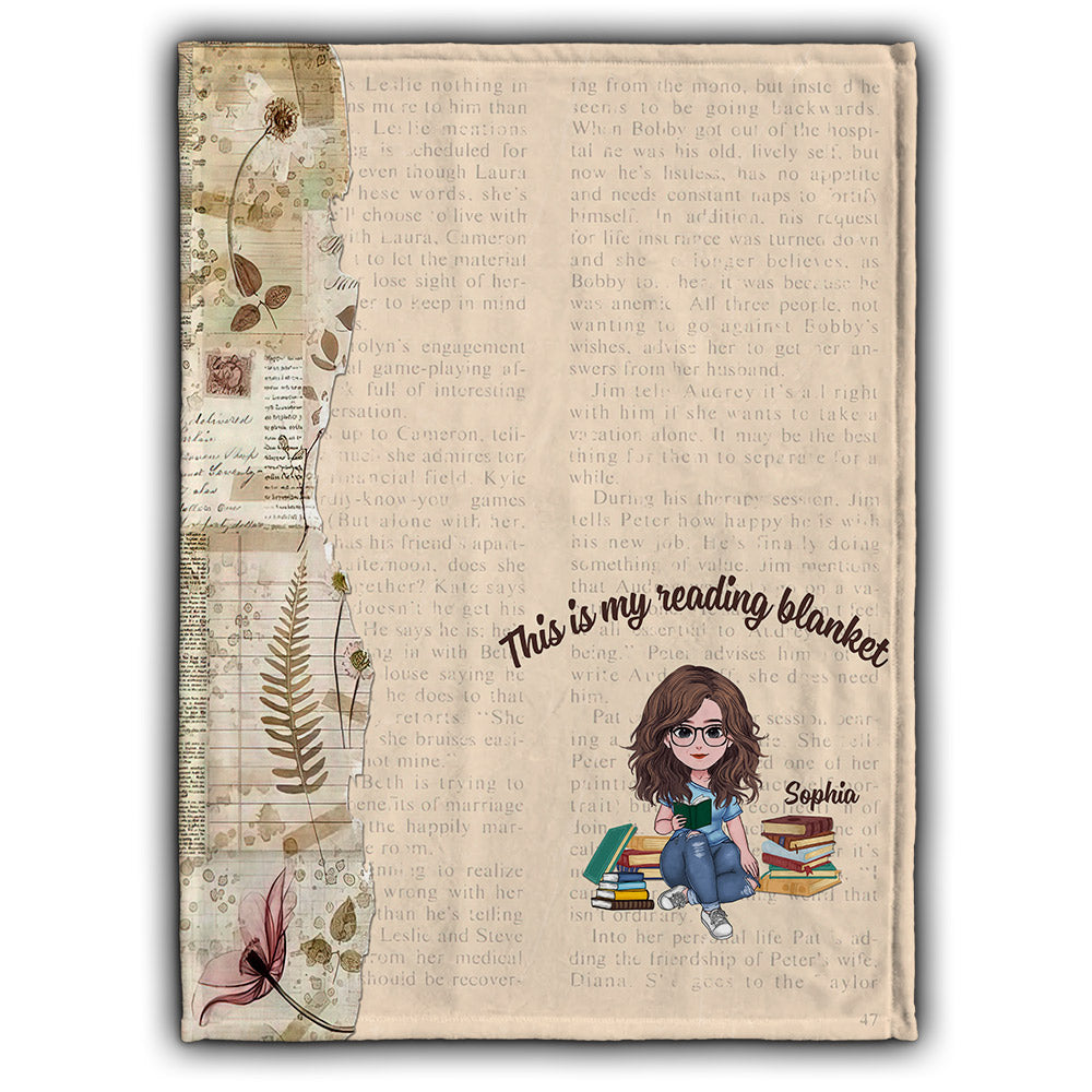 Voici ma couverture de lecture - Cadeau de lecture pour maman, fille, petite amie, épouse - Couverture personnalisée