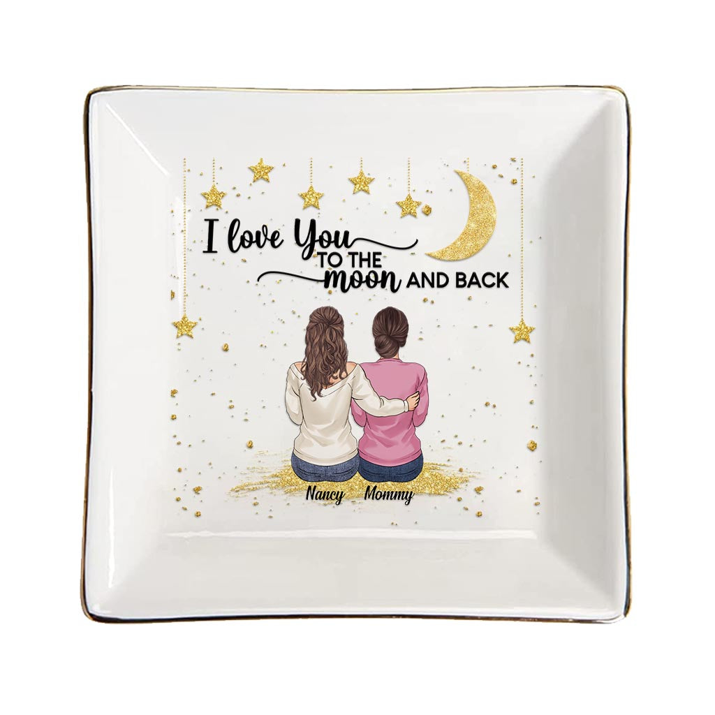 To The Moon - Personalized Mother's Day Mother Jewelry Dish