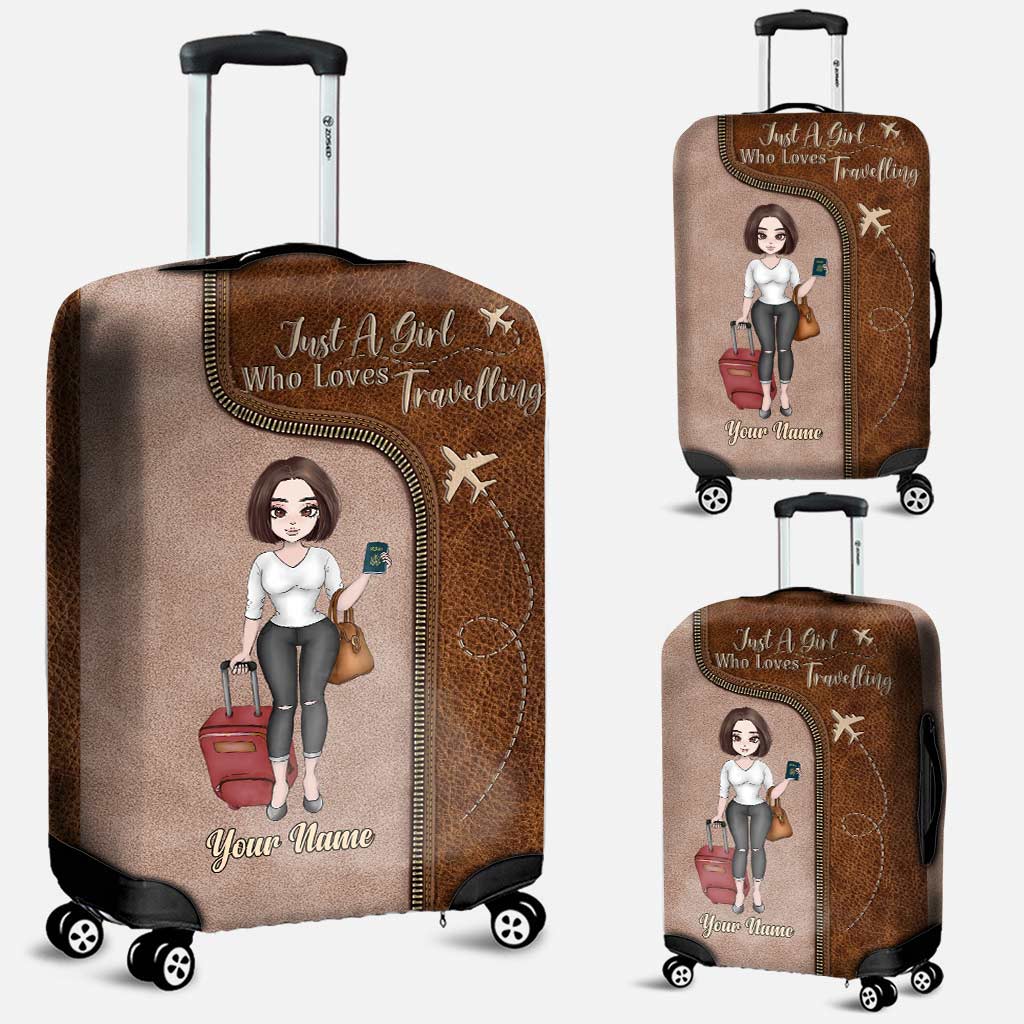 Just A Girl Who Loves Travelling - Personalized Luggage Cover