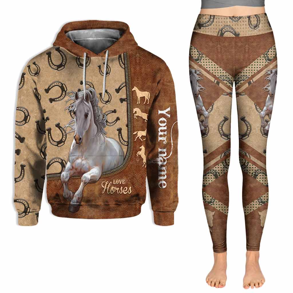 Pferdeliebe – Personalisierter Hoodie und Leggings