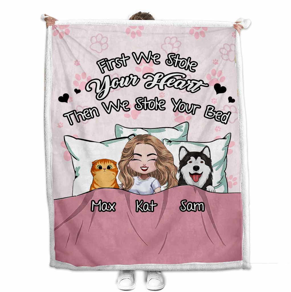 D'abord, nous avons conquis ton cœur - Couverture personnalisée pour chien
