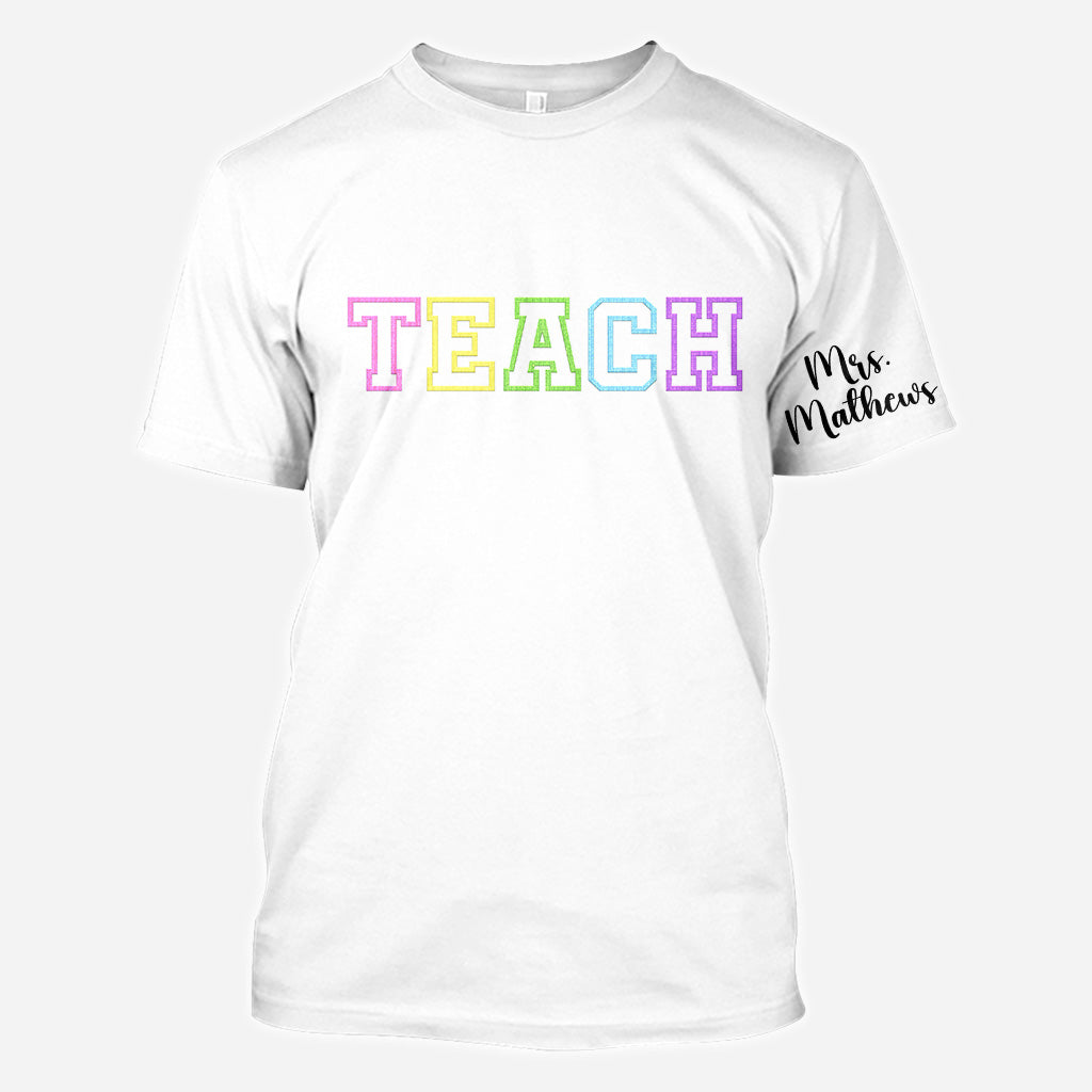 A Great Teacher - Personalized Teacher All Over Shirt