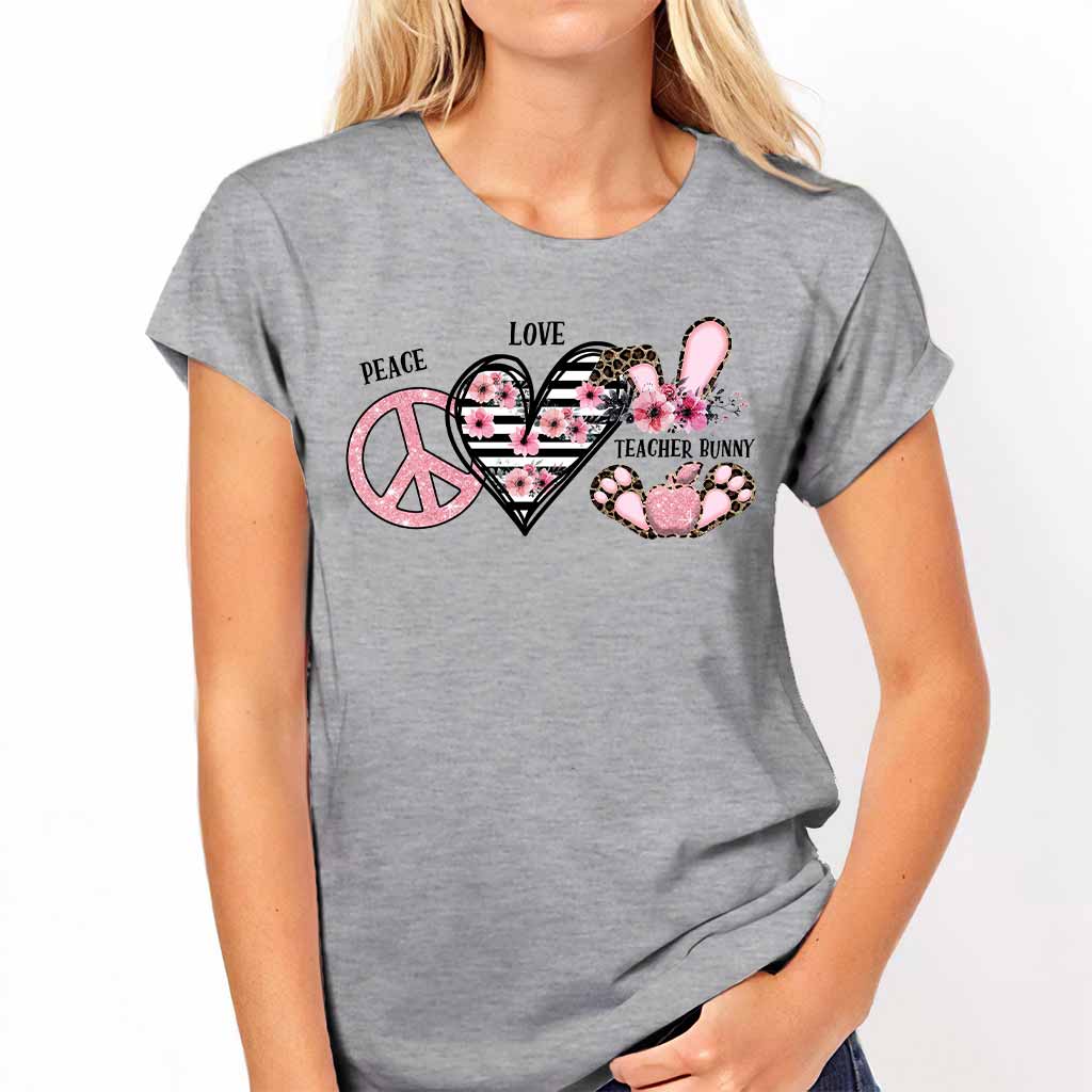 Peace Love One Hip Teacher - Personalized T-shirt and Hoodie