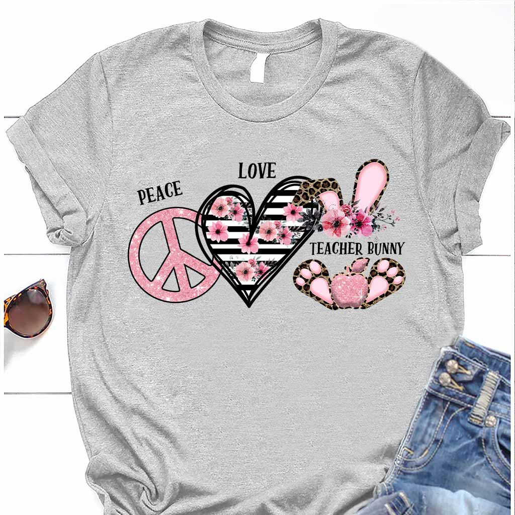 Peace Love One Hip Teacher - Personalized T-shirt and Hoodie