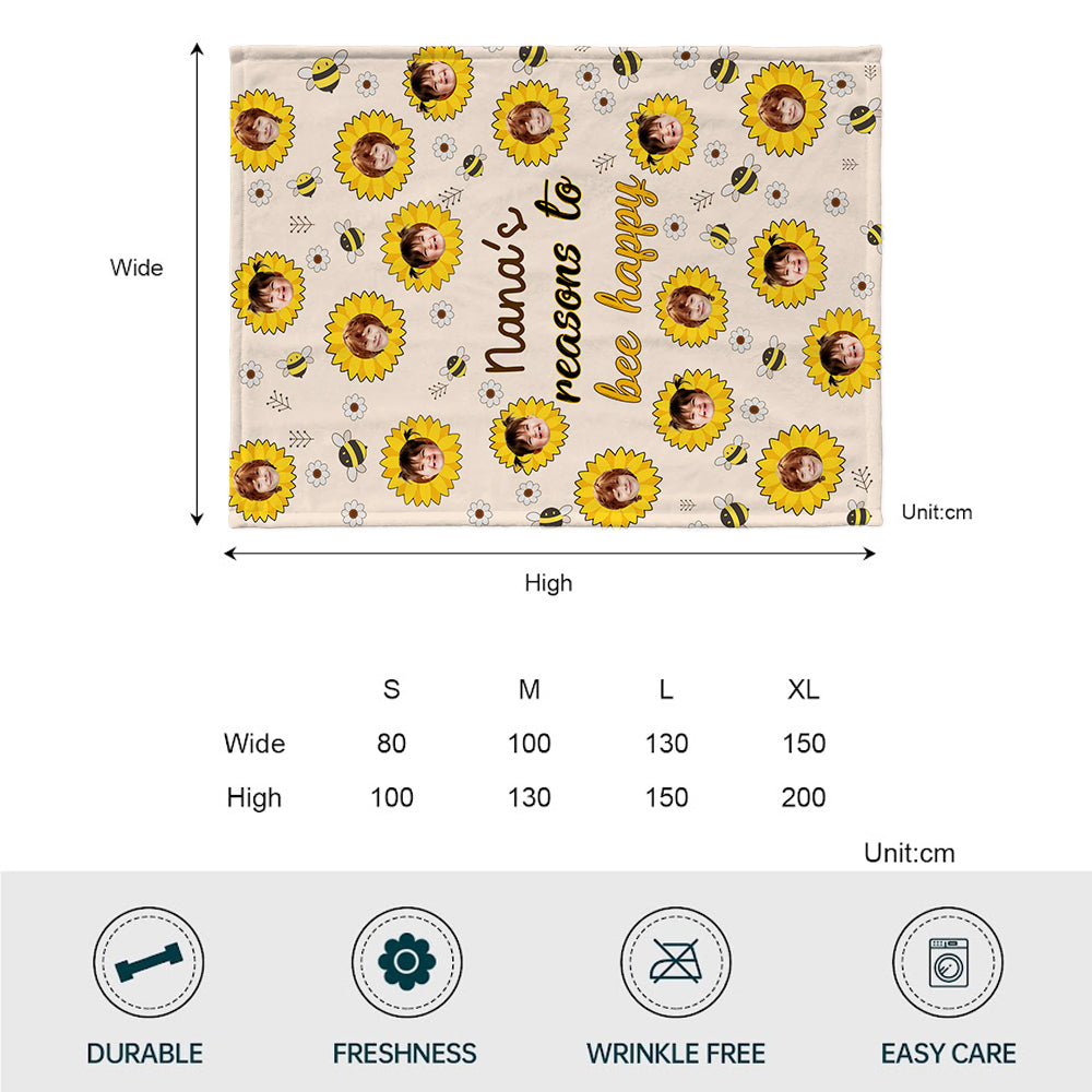 Nana's Reasons - Gift for grandma, mom - Personalized Blanket