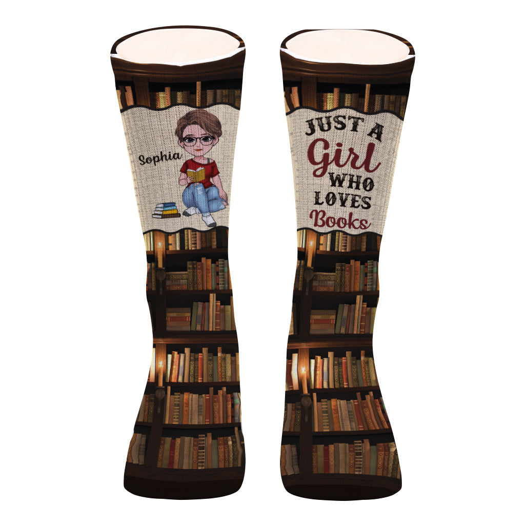 Just A Girl – personalisierte Buchsocken