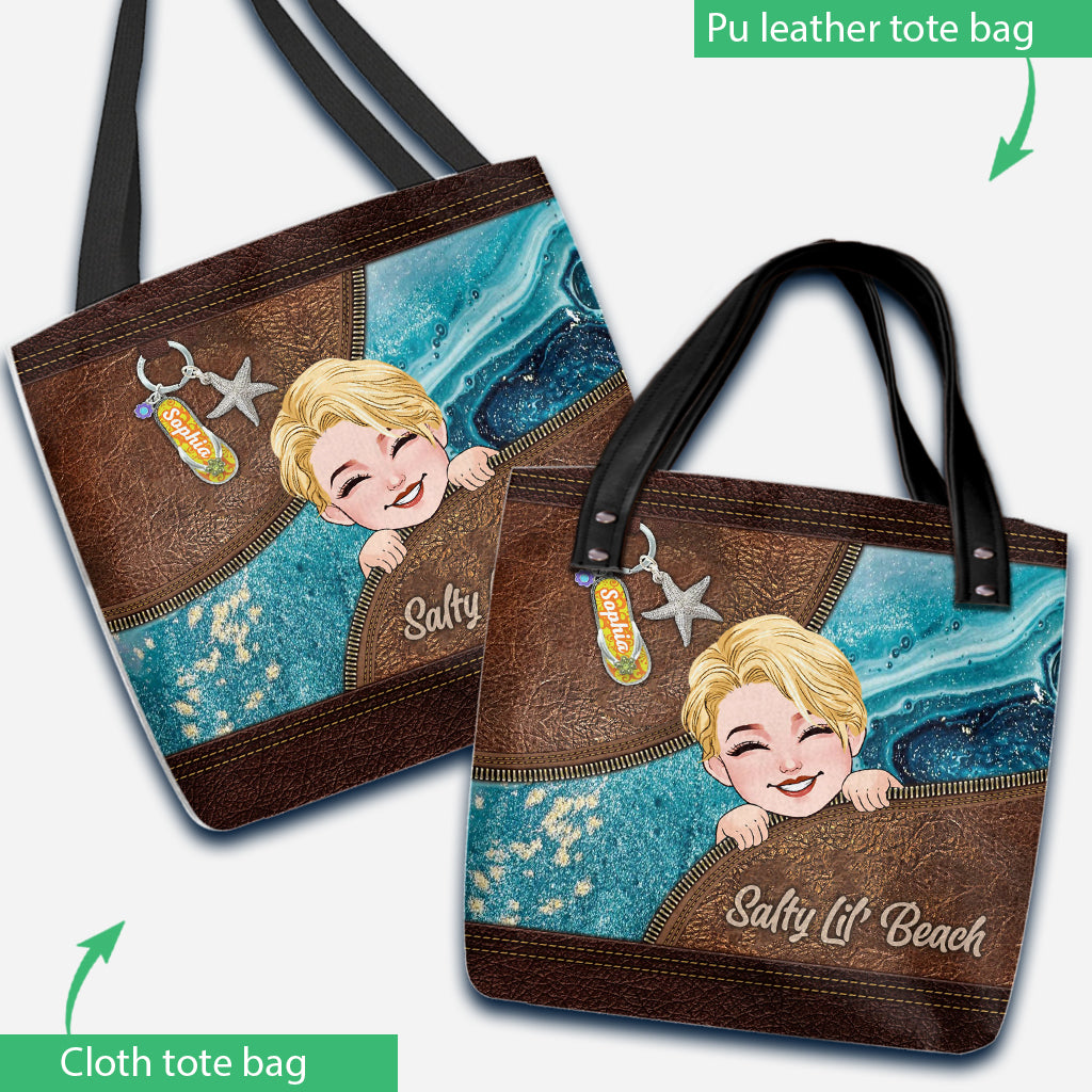 Salty Lil' Beach - Personalized Sea Lover Tote Bag