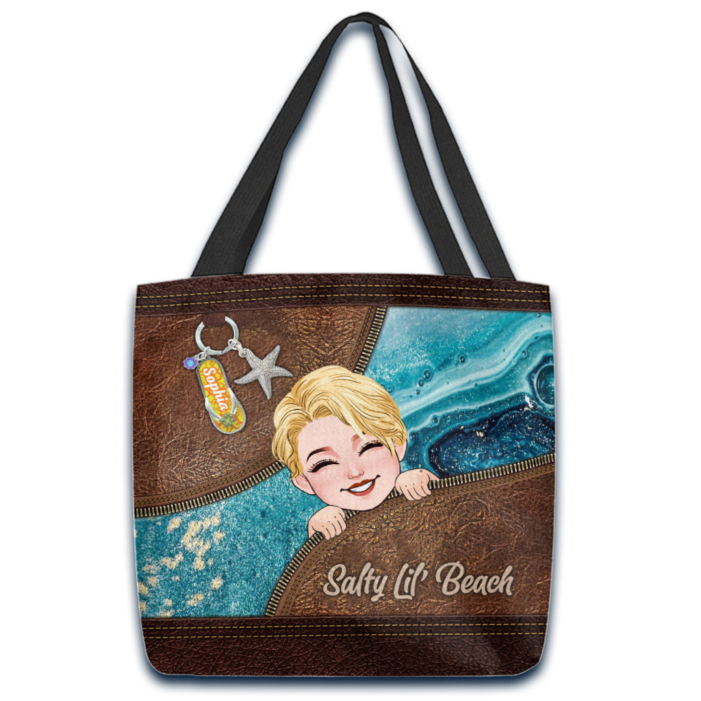 Salty Lil' Beach - Personalized Sea Lover Tote Bag