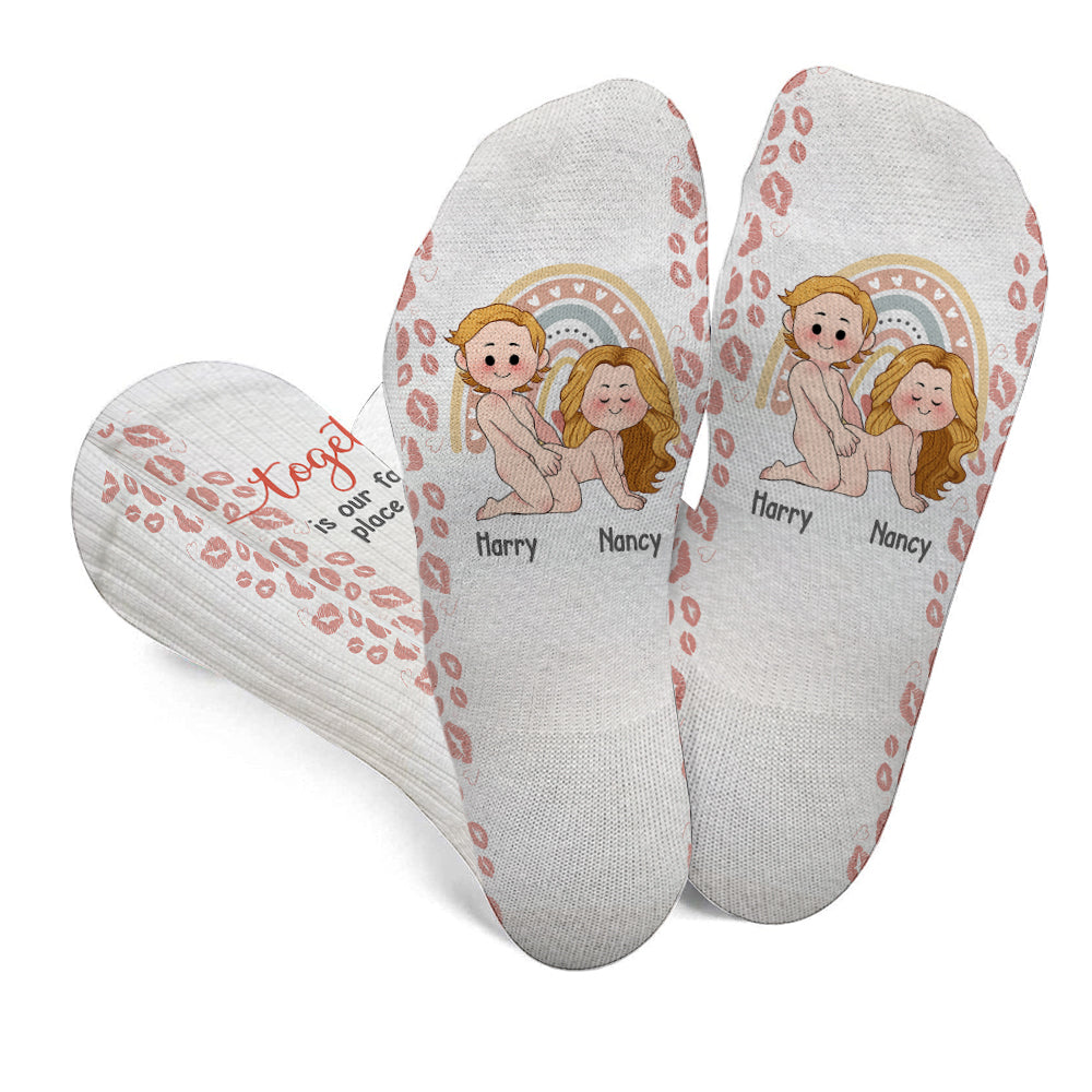 Together Is Our Favorite Place To Be - Personalized Couple Socks