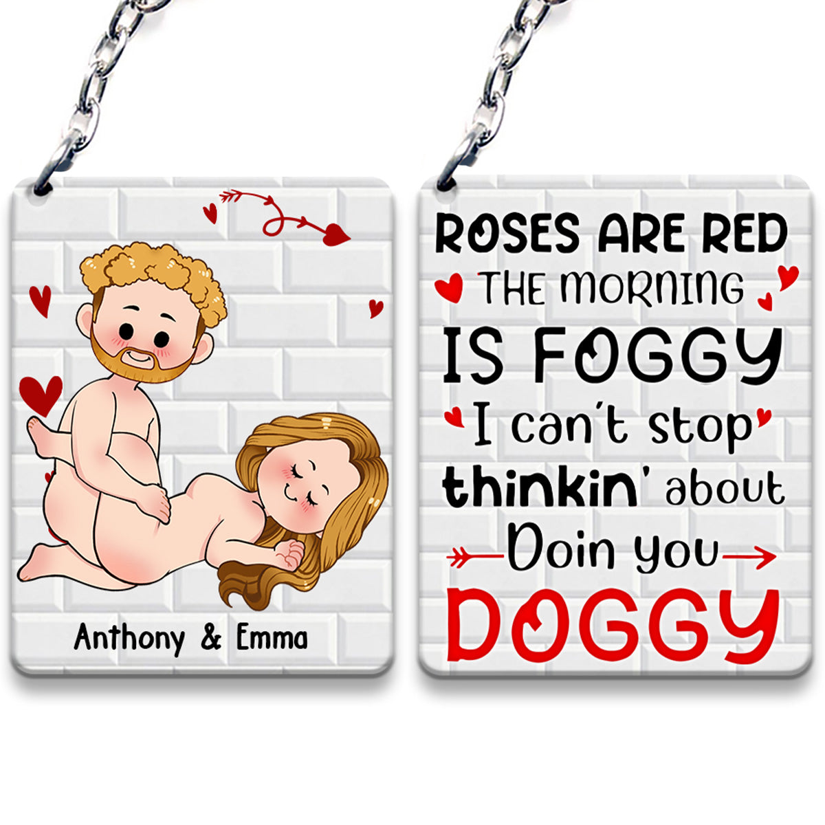 I Just Want You To Be Happy - Couple gift for husband, wife, boyfriend, girlfriend - Personalized Keychain