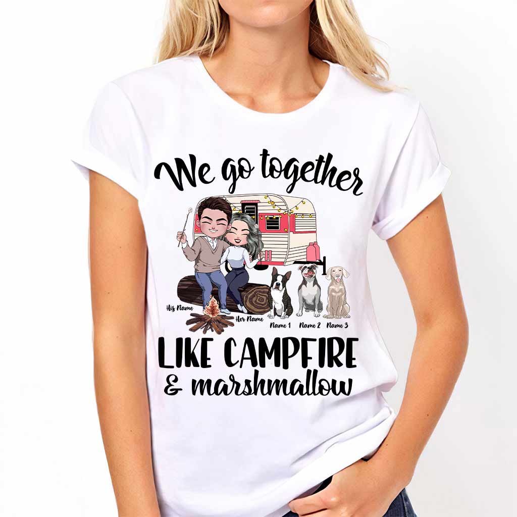 You And Me And The Dogs And The Campfire - Personalized Camping T-shirt and Hoodie