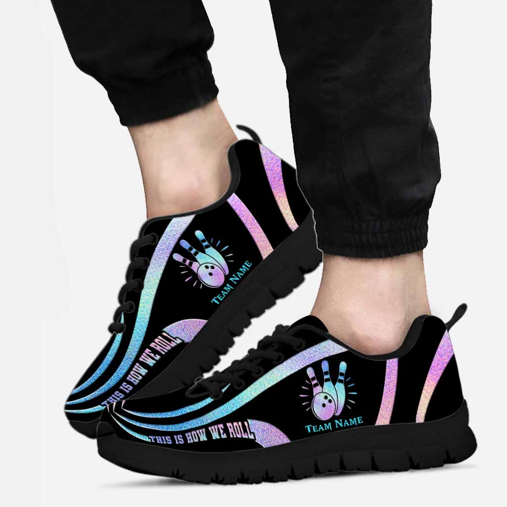 This Is How We Roll Colorful Bowling - Personalized Bowling Sneakers