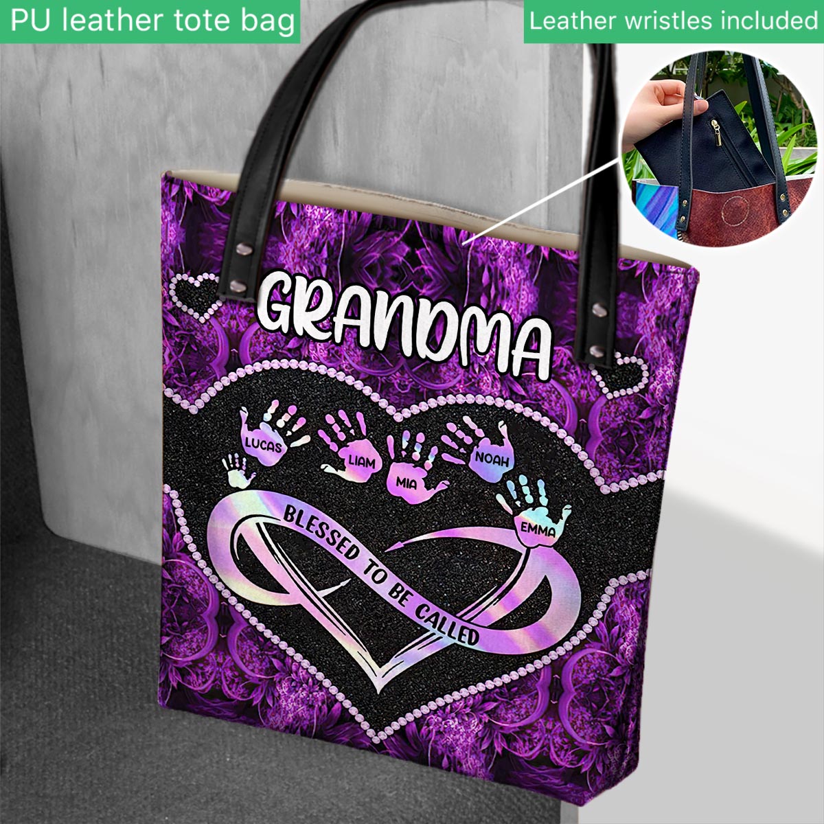 Blessed To Be Called Grandma - Personalized Mother's Day Grandma Tote Bag