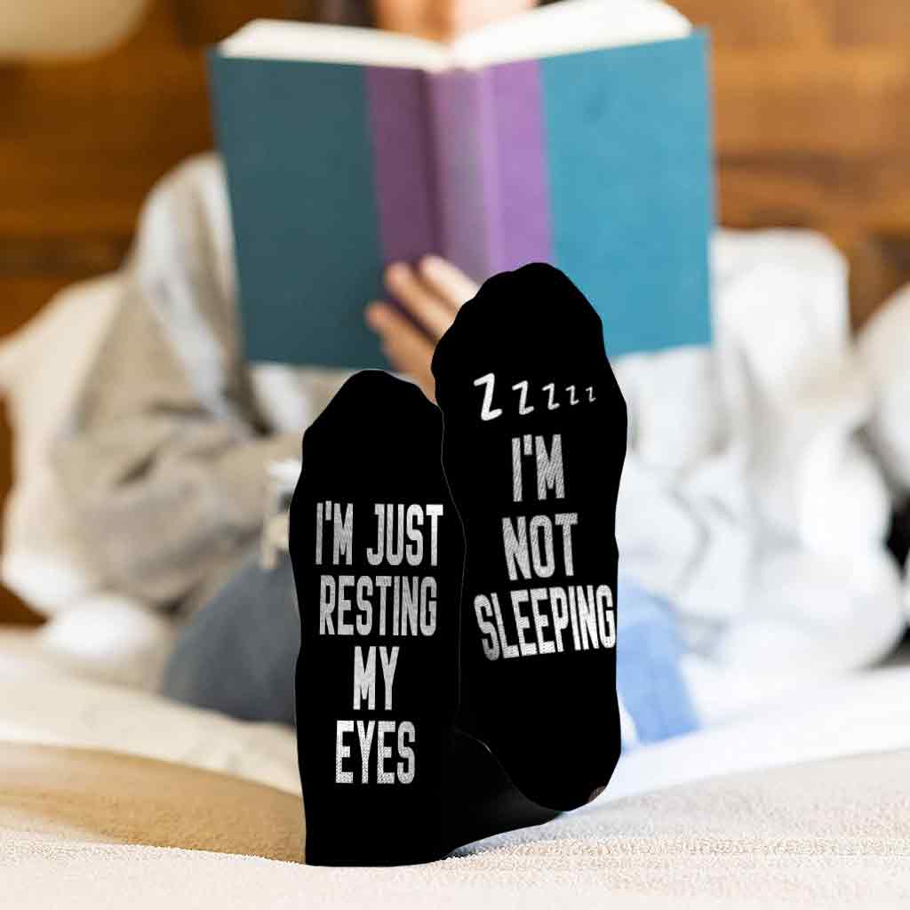 I'm Not Sleeping - Personalized Father Socks