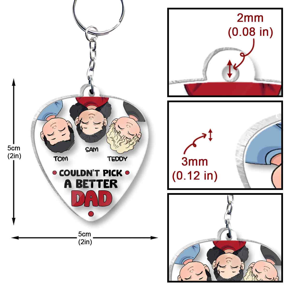 Couldn't Pick A Better Dad - Personalized Father Keychain