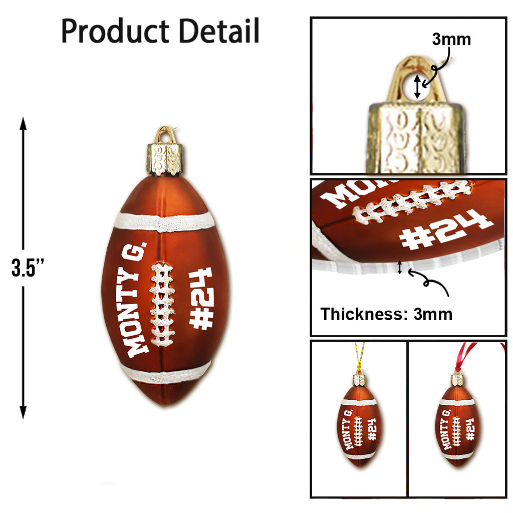 Football Ball - Personalized Football Ornament
