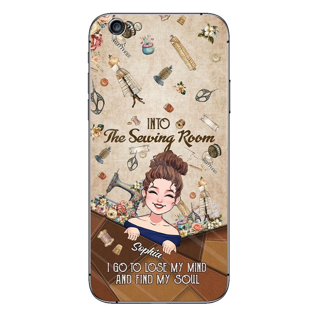And Into The Sewing Room I Go - Personalized Sewing Phone Case