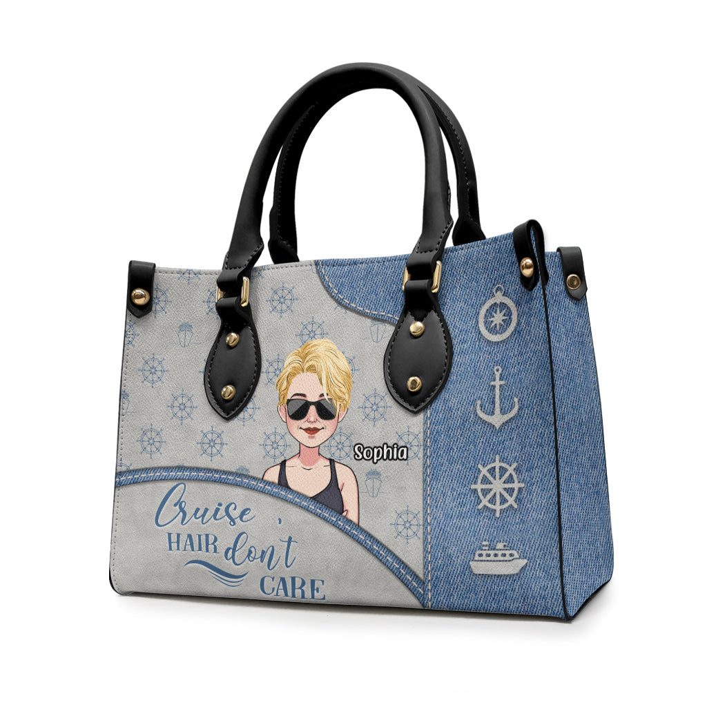 Croisière, on s'en fiche ! - Sac à main en cuir personnalisé pour la croisière