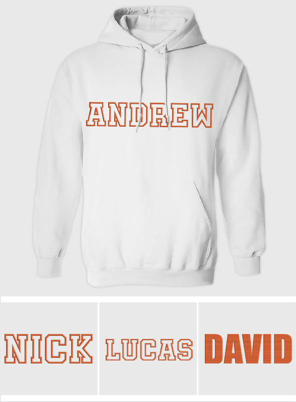 Sweat à capuche brodé personnalisé avec nom - Beau-père