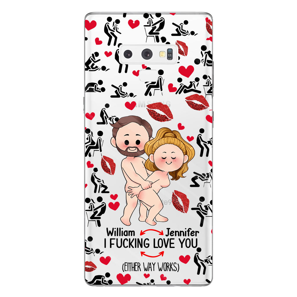 I Love You - gift for husband, wife, boyfriend, girlfriend - Personalized Clear Phone Case