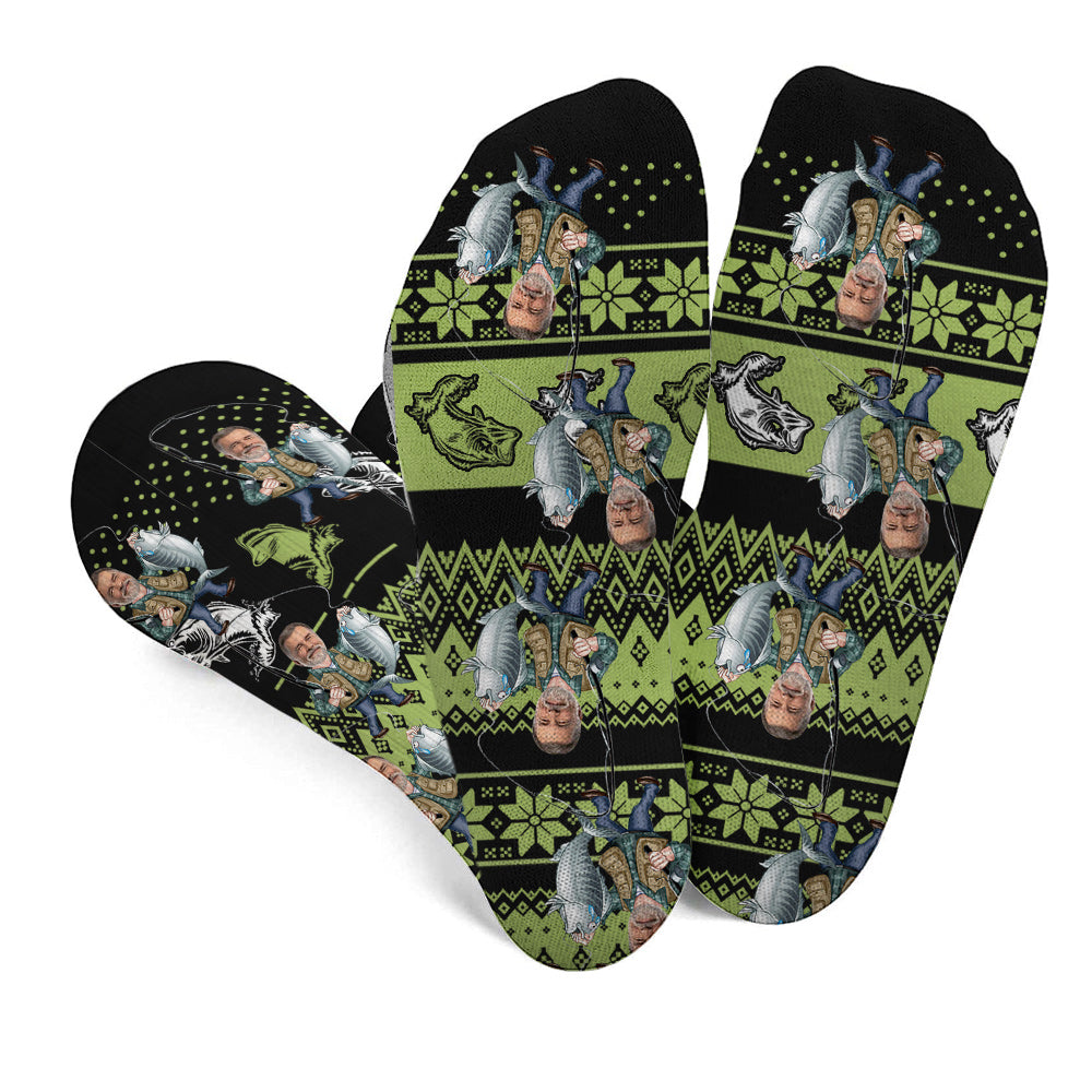 Love Fishing - Personalized Fishing Socks