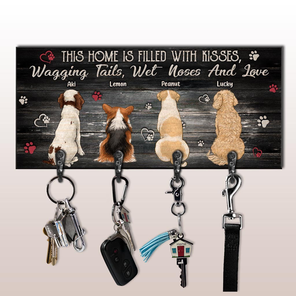 This Home Is Filled With Love - Personalized Dog Key Rack