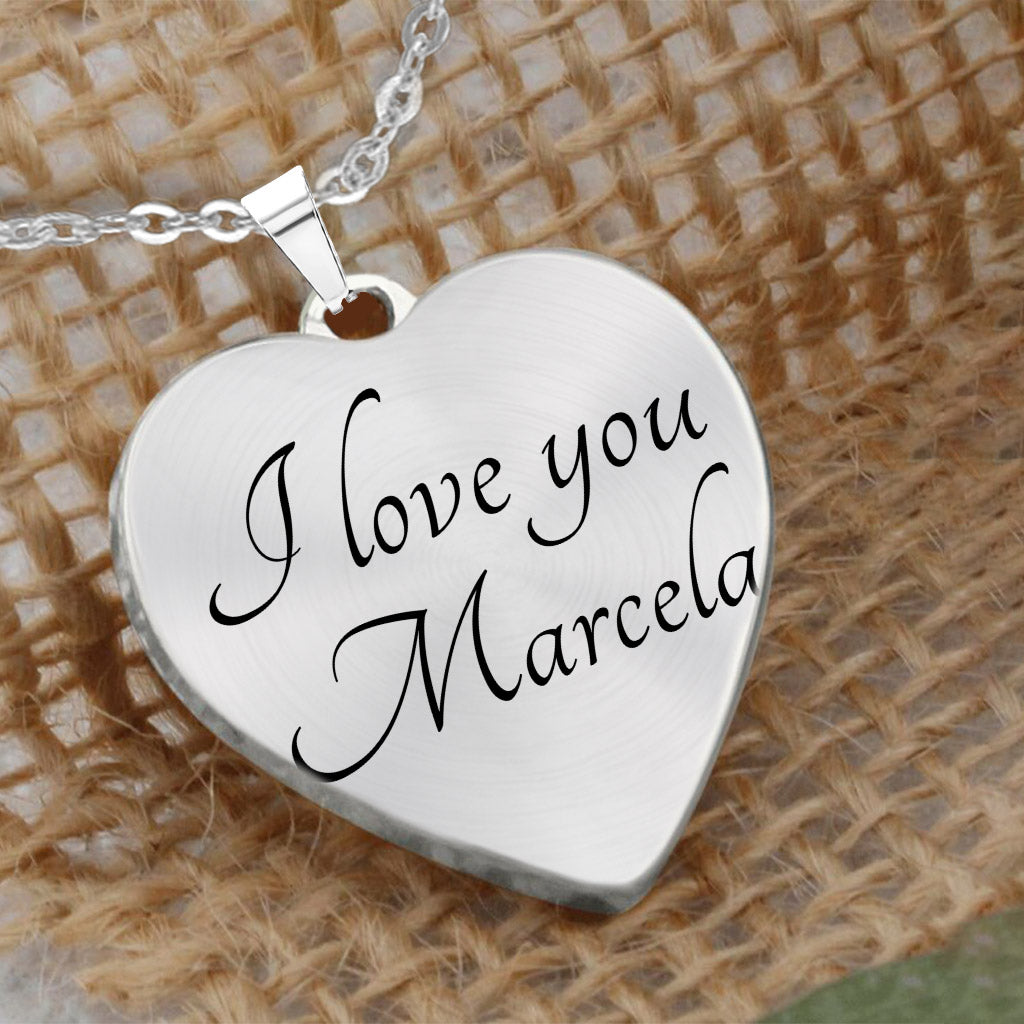 Thank You Mum - Gift for mom, grandma, wife, girlfriend, daughter - Personalized Heart Pendant Necklace
