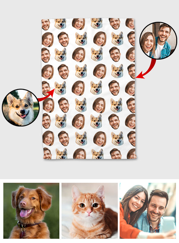 Funny Face - Personalized Couple Towel