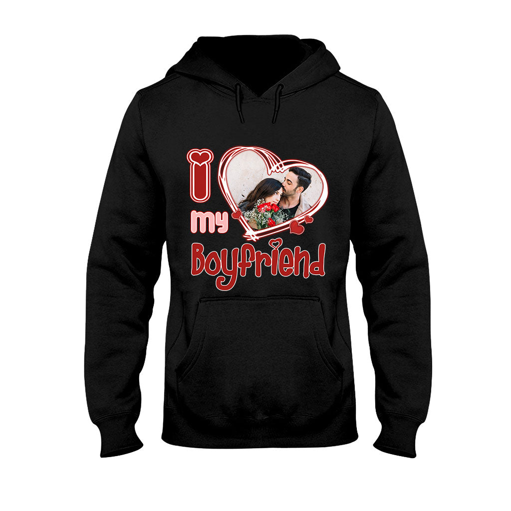 I Love My Boyfriend/Girlfriend/Husband/Wife - Personalized Couple T-shirt And Hoodie