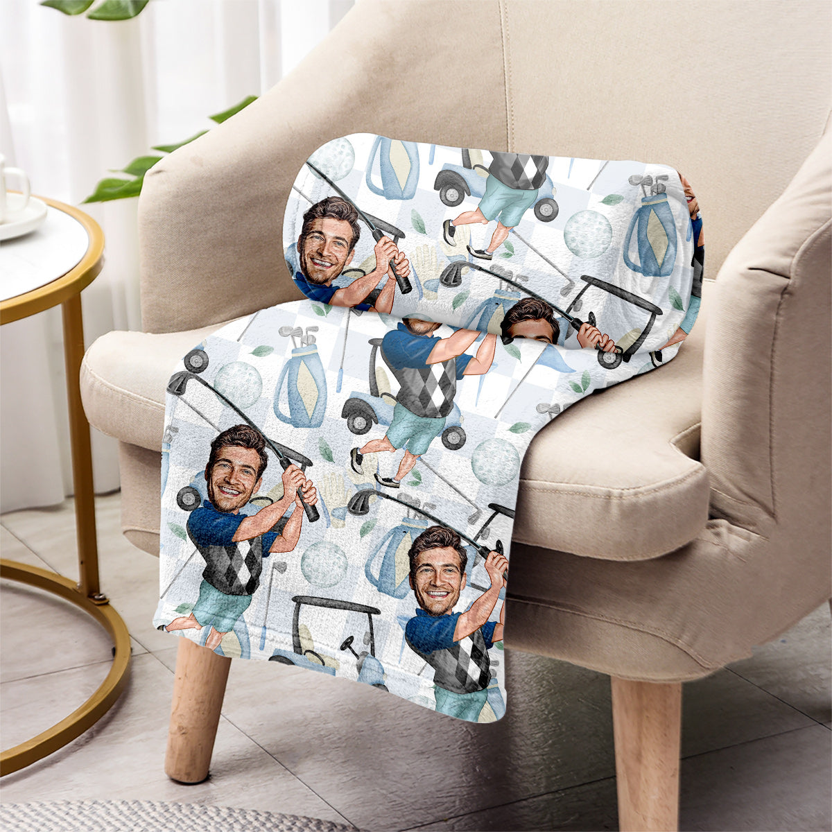 Gift For Golf Dad, Uncle, Husband... - Personalized Golf Blanket