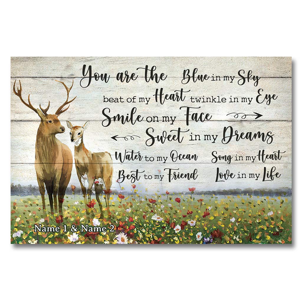 Du bist das Blau – Personalisiertes Jagdposter für Paare