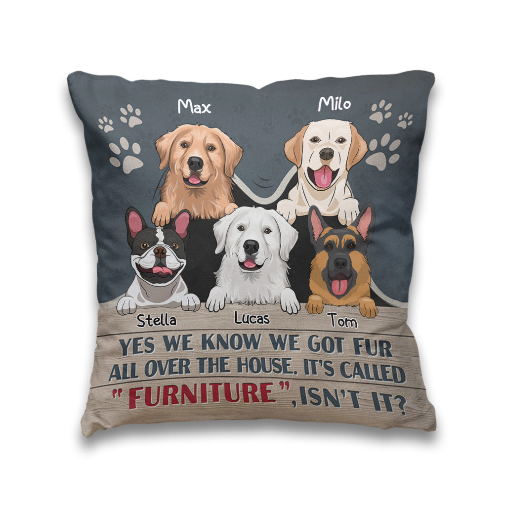 Oui, nous le savons - Coussin décoratif personnalisé pour chien