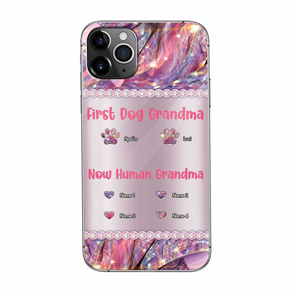 Coque de téléphone personnalisée pour la fête des mères, avec mamie chienne et humaine