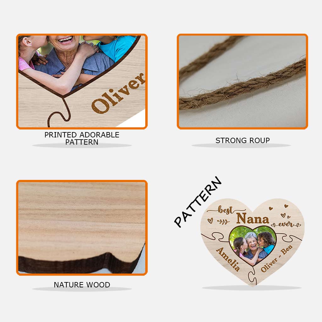 Best Nana Ever - Gift for grandma, grandpa, mom, dad, aunt, uncle, sister, brother - Personalized Wood Sign