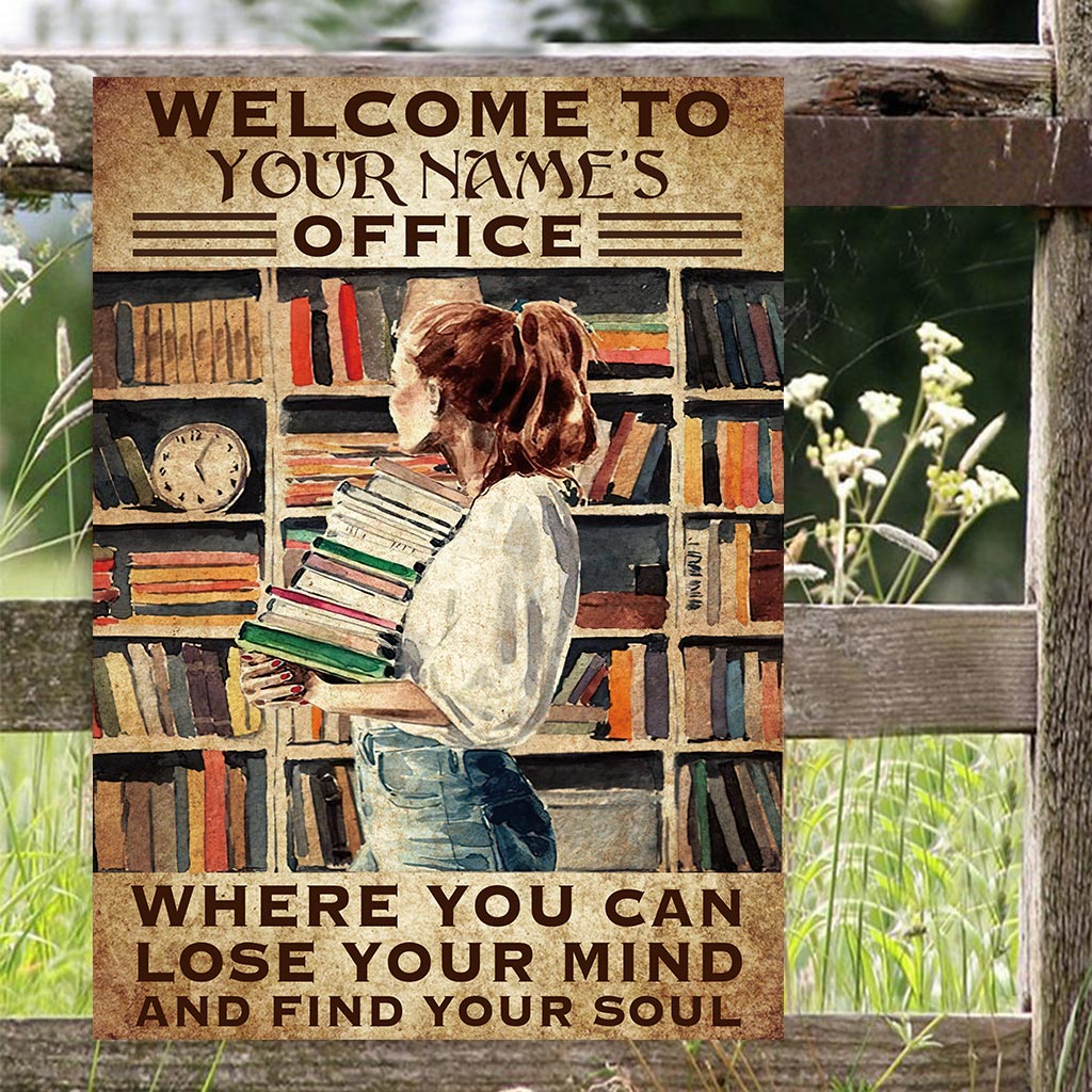 Welcome To My Office - Book Personalized Rectangle Metal Sign