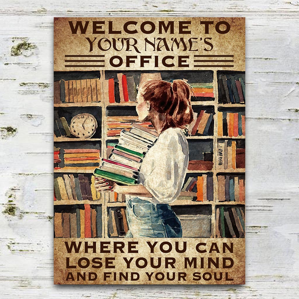 Welcome To My Office - Book Personalized Rectangle Metal Sign