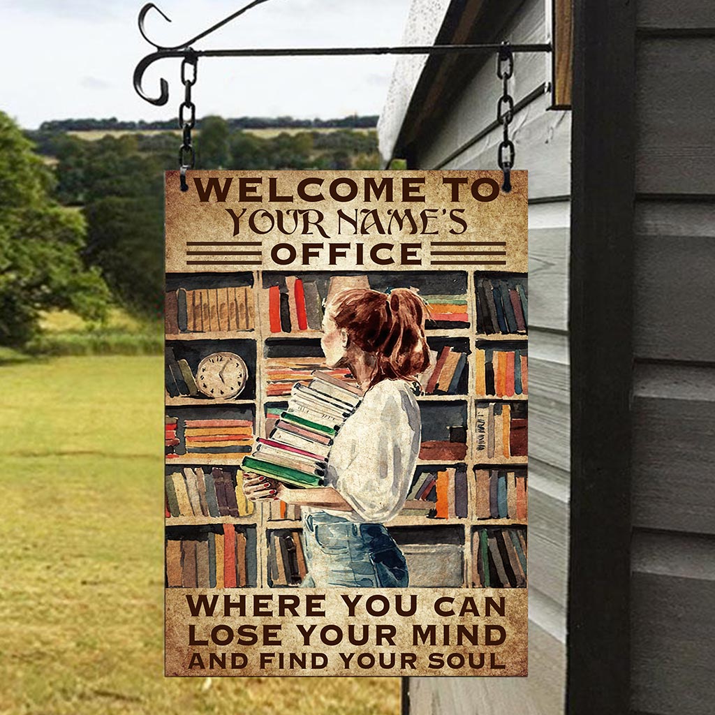 Welcome To My Office - Book Personalized Rectangle Metal Sign