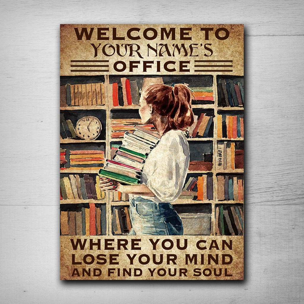 Welcome To My Office - Book Personalized Rectangle Metal Sign