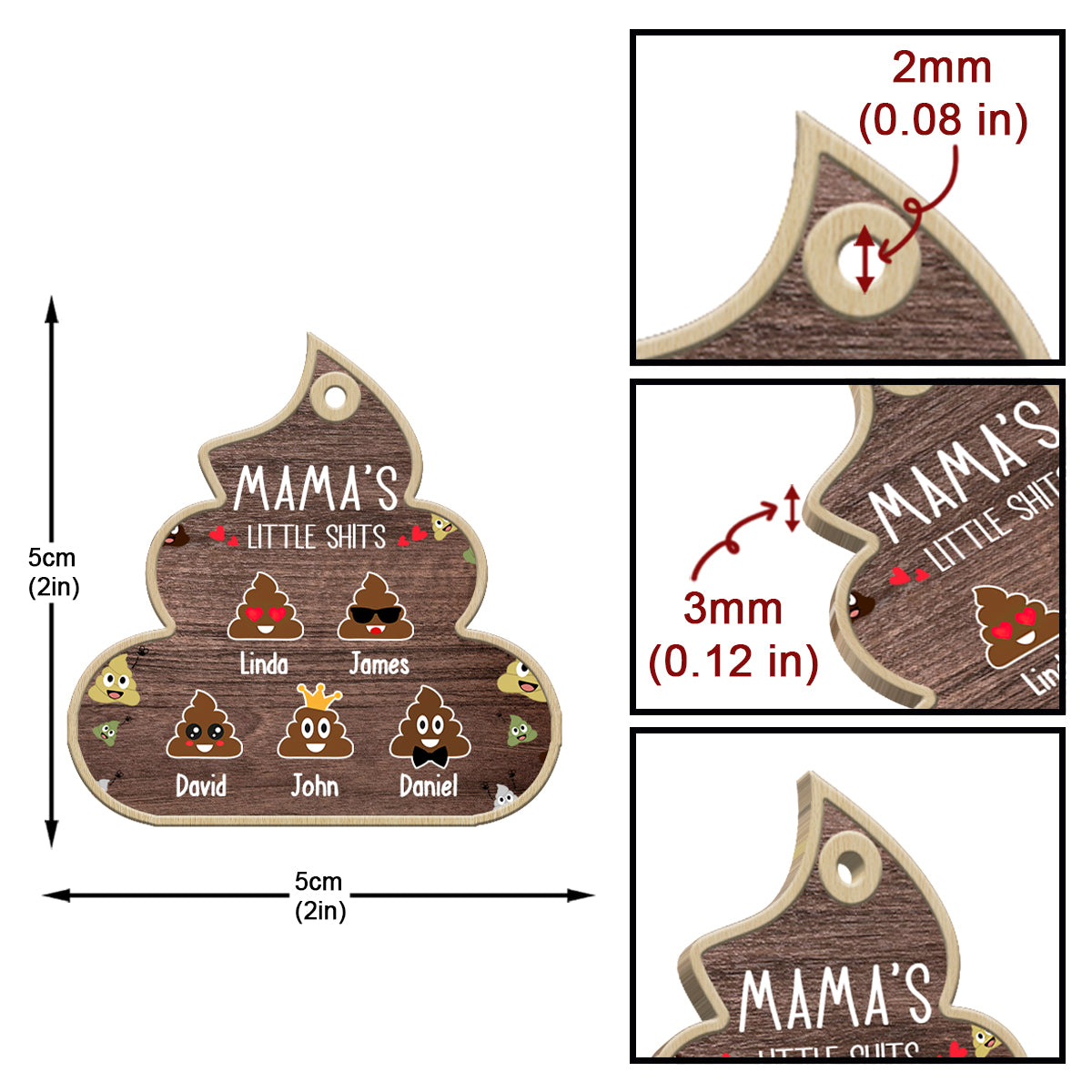 ĐBTG -Nana Lil's Shite - Gift for grandma, mom, dad, grandpa - Personalized Keychain