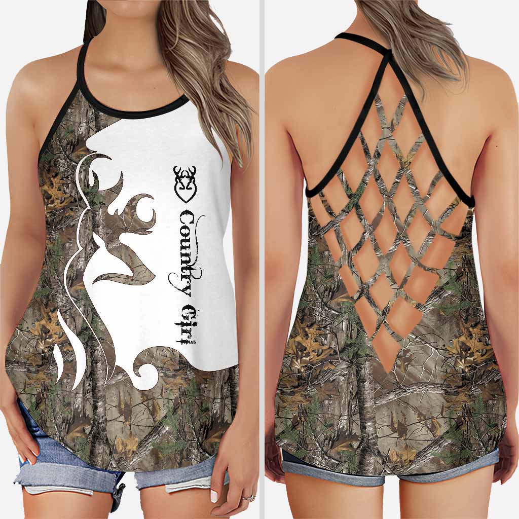 Country Girl - Hunting Cross Tank Top