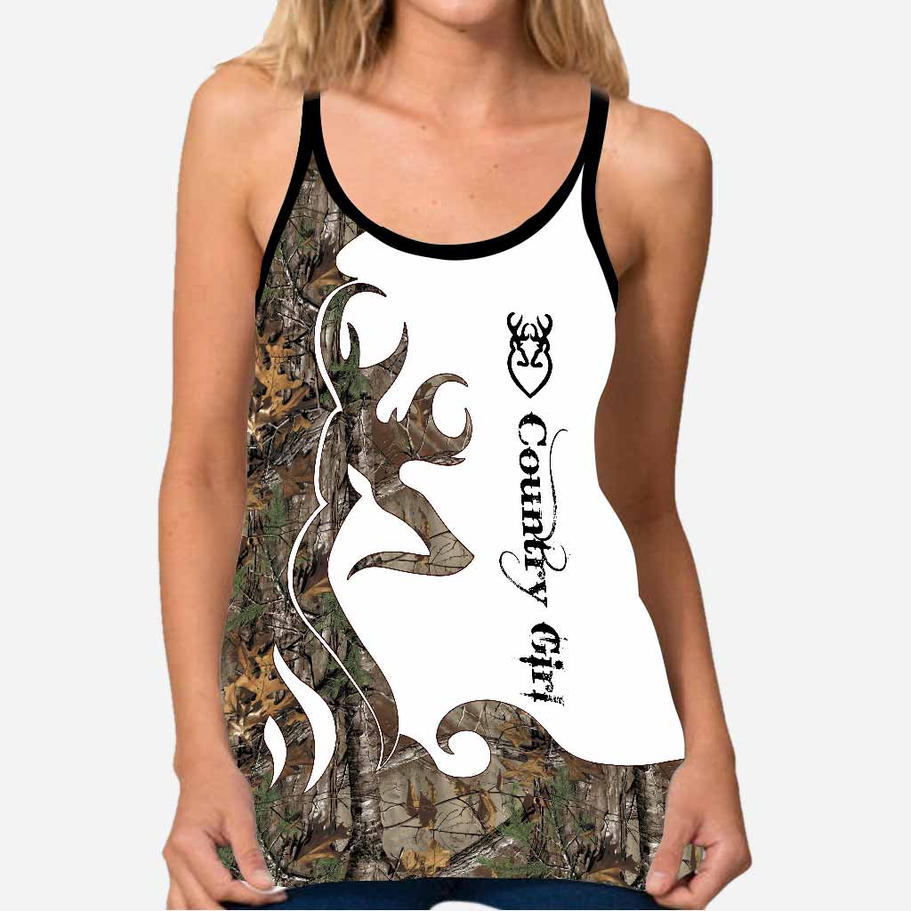 Country Girl - Hunting Cross Tank Top