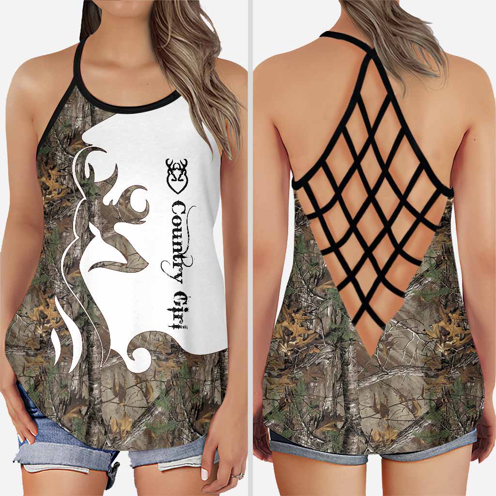 Country Girl - Hunting Cross Tank Top