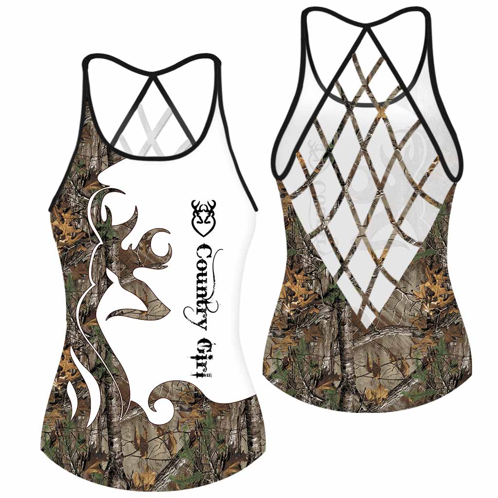 Country Girl - Hunting Cross Tank Top