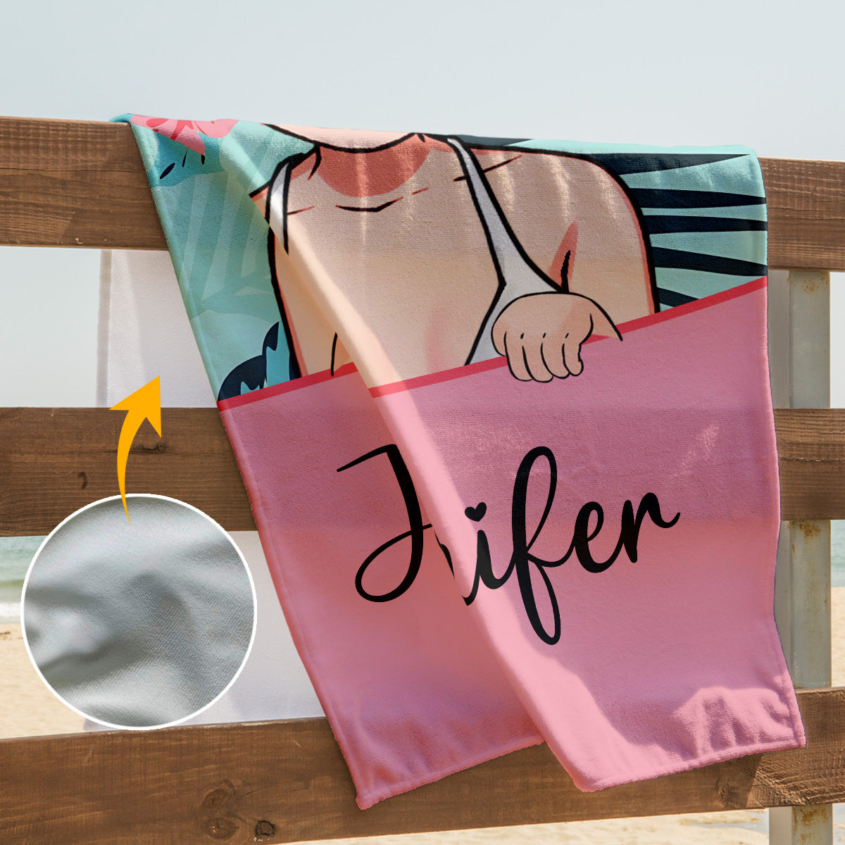 Beach Lover - Personalized Sea Lover Beach Towel